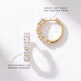 Privosa - Lab Grown Diamond Hoop Earrings