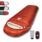 BUERTS Down Sleeping Bags for Adults, Premium 680FP Down Fill Backpacking Sleeping Bag for Cold Weather for Camping, Hiking and Traveling, Comes with Compression Sack.