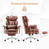 Sweetcrispy Executive Home Office Desk Chair - Ergonomic Big Tall High Back