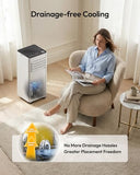 EUHOMY Portable Air Conditioners 10,000 BTU, Cools Up to 450 Sq.Ft, 4-in-1 Portable AC Unit with Cool, Fan, Dehumidifier Sleep Modes, 24H Timer, Remote, Window Installation Kit for Bedroom Living Room