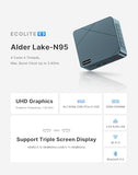 BOSGAME E3 Neo Mini PC, Intel N95 (up to 3.4GHz) 16GB DDR4 RAM 512GB SSD