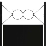 Zexlorith 4-Panel Room Divider, Foldable Fabric Privacy Screen, Black