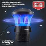 Flowtron Outdoor Bug Trap | UV Light & Powerful Fan Fly Killer with ½ Acre Coverage | Quiet Insect Control & Weather Resistant | Easy Clean Collection Chamber | Patio Deck Yard | ETL Certified