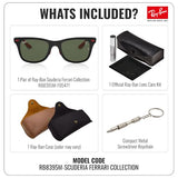 Ray-Ban RB8395M CARBON FIBER WAYFARER SCUDERIA FERRARI Sunglasses with Kit