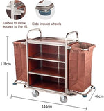 Heavy-Du Utili Cart on Wheels for Hotels | Laundry Sto Trolley | Commercial Cleaning Carts | Linen Basket Cart | Versatile Service Cart for Easy Transport