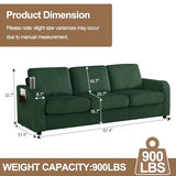 87.4" Oversized 3 Seater Couch, Upholstered Sofa for Living Room