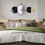 Anmotpe Large Wall Clock for Living Room Modern Light Luxury Stylish Design Clocks Silent Non Ticking Battery Operated Geometric Dial Clock for Bedroom, Office,Kitchen 47X24.4inch