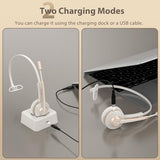 Bluetooth Headset with Microphone,Wireless Headset V5.2 with AI Noise Canceling Mic&USB Dongle
