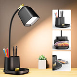 GONDSILY LED Desk Lamp with USB Charging Port Touch Control 3 Color Modes, Stepless Dimming,Eye-Caring LED Table Lamp, 5V, 2.4A