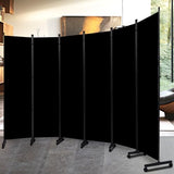 Room Divider Folding Privacy Screens W/Lockable Wheels, 132'' Partition Room Dividers