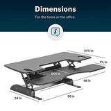 Vari VariDesk Pro Plus 48 - Adjustable Desk Converter with 11 Height Settings - Laptop Sit Stand Desk