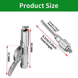 AORRZER Grease Gun Needle Tip & Grease Gun Coupler Set,Upgrade Narrow Needle Dispenser for Grease Gun, Grease Zerk Fittings Compatible with All Grease Guns 1/8" NPT Threads