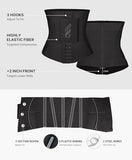 FeelinGirl Waist Trainer Belt for Women Man Waist Trimmer Ab Belt Tummy Control with Triple Wrap Hourglass Body Shaper Black