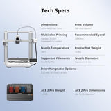 Anycubic Kobra 4 Combo FDM 3D Printer, 65℃ Active Drying with ACE 2 Pro