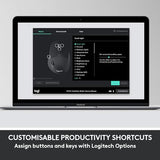 Logitech MK850 Performance Wireless Keyboard and Mouse Combo for Windows, macOS & ChromeOS, Bluetooth & 2.4 GHz USB Receiver, Full-Size Ergonomic Keyboard, Multi-Device, Cushioned Palm Rest – Graphite