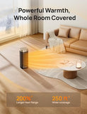 DREO Space Heaters for Indoor Use Large Room, 70 ° Oscillation, Fast Heating Ceramic Electric with Digital Thermostat, Remote Control, 1-12H Timer, Overheat Protection, Safety Heater for Bedroom