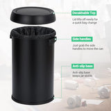 Garvee 17 gal/65 L Trash Can, Fingerprint-Proof Stainless Steel Swing Top Garbage Can