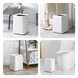 2 Pack Square Modern Trash Can Bedroom, 3Gal/12L Bathroom Trash Can