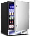 Feelfunn 24 Inch Beverage Refrigerator,180 Cans Outdoor Refrigerator
