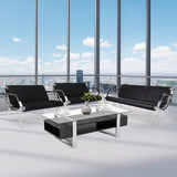 3-Seat Office Reception Waiting Room Chairs - Guest & Reception Chairs for Salon