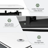 Usosidam Folding Conference Room Table, Modular Mobile Large Flip-Top