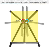 10 Pcs Artist Tabletop Display Easel, Aluminum Tripod Easel for Painting, Collapsible Folding Frame Easel