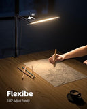 Weilisi 10.2" Desk Ring Light with Stand, 360° Rotate Desk Lamps for Home Office with C-Clamp
