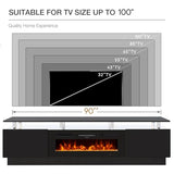 90" TV Stand for Living Room, Large Entertainment Center & Media Console