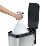 Glad Slim Trash Can with Clorox Odor Protection - Narrow Kitchen Garbage Bin with Soft Close Lid
