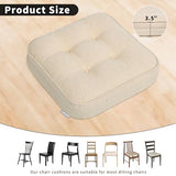 GOFORIT Chair Cushions,Tufted Shredded Memory Foam Chair Pads, Non-Slip Seat Cushions with Removable Cover, 16'' x 16'', Beige