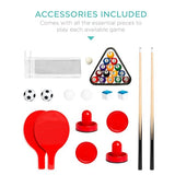 Best Choice Products 4-in-1 Multi Game Table, Childrens Combination Arcade Set w/Pool Billiards, Air Hockey, Foosball and Table Tennis - Arcade