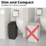 ELPHECO Bathroom Trash Can with Lid, 2 Pack Automatic Garbage Can