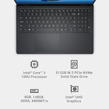 Dell 15.6 Laptop, FHD, Intel Core 3 100U, 8GB RAM, Windows 11 Home