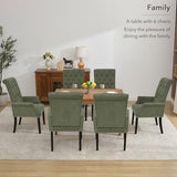 adochr Upholstered Fabric Accent Dining Chair, Arm Dining Chair with Elegant Tufted Club for Dining Room