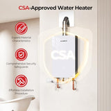 CAMPLUX Climatech 7 Indoor Natural Gas Tankless Water Heater 4.22 GPM (Up to 5 GPM) 102,000 BTU – Gas Tankless Water Heater Indoor for Whole House, 2–4 Outlets