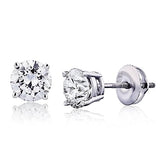 The Diamond Channel CERTIFIED 1 to 12 Carat LAB GROWN Solitaire Diamond Stud Earrings Round Cut 4 Prong Screw Back (F-G Color, VS1-VS2 Eye Clean Clarity)