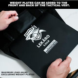 Adjustable Weighted Vest for Men Women – Tactical Vest for Rucking, HIIT & CrossFit, Fits 10x12 Plates, 600D , Weights Not Included