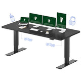 FLEXISPOT 79"x32" Electric Standing Desk, Black
