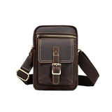 European Men's Large Capacity Zippered Crossbody Bag Waist
