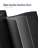 Large Rustproof Garbage Can for Kitchen, Step-on Trash Bin with Inner Bucket, Rear Handle, Soft Close Lid