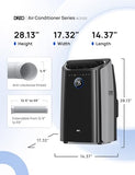 DREO Portable Air Conditioners, 12,000 BTU AC Unit for Bedroom with Drainage-free Cooling, 46dB Quiet, APP/Voice/Remote, 24h Timer with Fan & Dehumidifier, Smart Standing AC for Room Indoors, AC515S