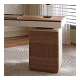 zhongxlla Standing Desk, PC Table Writing Desk with Charging, Modern Walnut Finish Home Office
