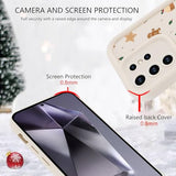 Aoldimu 2 Pack Christmas Phone Case for Samsung Galaxy S24 Ultra 5G 6.8 inch,CuteChristmas Start Cookies Pattern Phone Cover for Girls,Aesthetic Xmas Design Protective Funda for S24 Ultra,White
