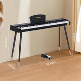 AODSK 88 Keys Digital Piano, Electric Piano Full-size Semi Weighted Keyboard For Beginners, 128 Tones & Rhythms, MIDI/USB Connectivity, Headphone Jack