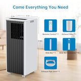 3 in-1 Portable A3 in-1 Portable Air Conditioner - 8,000 BTU for Rooms Up to 350 Sq.Ir Conditioner - 8,000 BTU for Rooms Up to 350 Sq.Ft, Cooling & Fan Modes, 24-Hour Timer, Sleep Mode, Remote Control