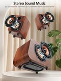 Bluetooth 5.0 and RCA Input pc Speakers for Desktop, Laptops, Phonograph, Phones, Tablets