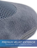 Zyllion Shiatsu Back and Neck Massager with Heat - 3D Electric Kneading Deep Tissue Massage Pillow for Muscle Pain Relief, Slate, ZMA-13