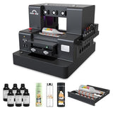 RAINBOWDGT A4 UV Printer Machine,3D Embossing,Bottle Holder & Stickers