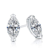 3/5 to 1 2/5 Carat Lab Grown Diamond Marquise Cut Stud Earrings