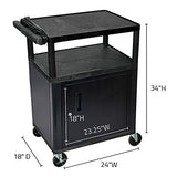 H AV Cart - 3 Shelves Cabinet Electric Visit the Luxor Store